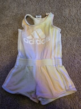 Adidas Girls' Pastel Tie-Dye Romper - Pink/Yellow/Blue